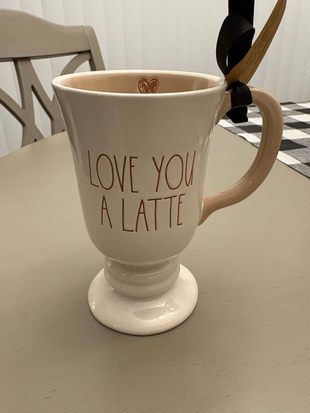 Rae Dunn Love You A Latte Footed Mug